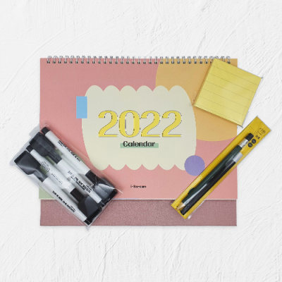 [아이스크림] 2022 Calendar Kit (2,000set 한정판매/달력,샤펜,라인점착메모지,보드마카)
