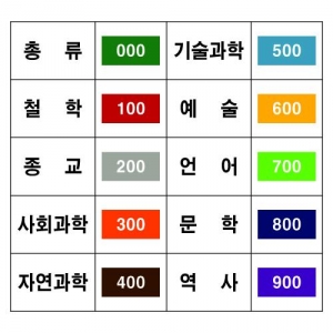 [위드에스엔씨] 학교표준 색띠라벨 3자리 100권용